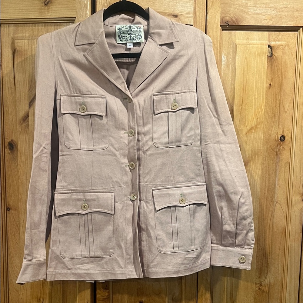 James Coviello Women's Utility Jacket in Light Tan 8